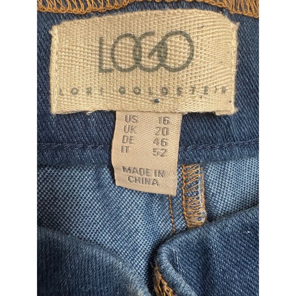 LOGO Lori Goldstein, Blue Denim Leggings, Women's‎ Plus Size 16 - Picture 3 of 5